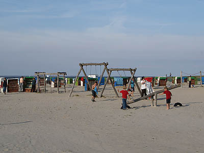 Kinderspielplatz am Strand